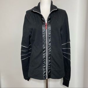 Lululemon Mogul Solid Black Zip Track Jacket